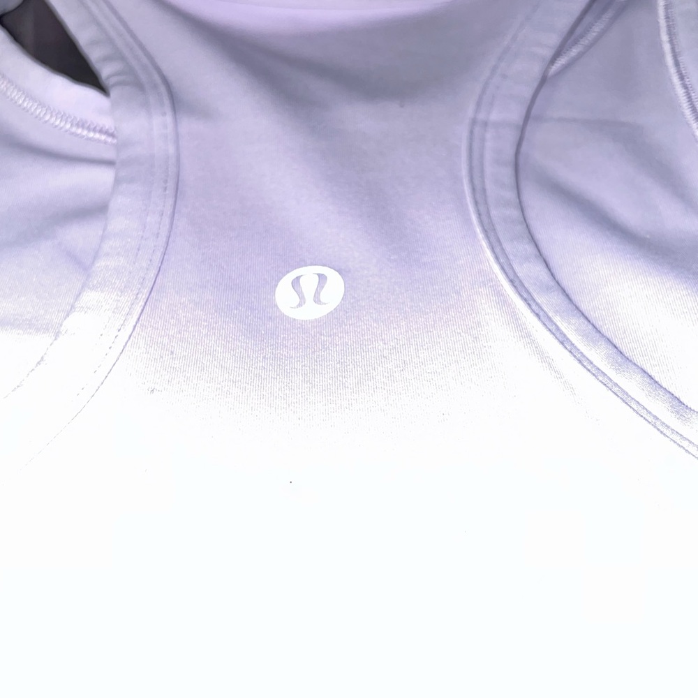 Size 8 (listed as 6) Lululemon Align Waist-Length Racerback Tank Top Lilac Smoke - Picture 4 of 6